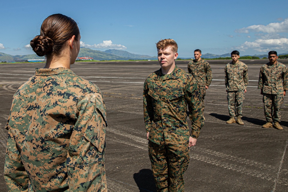 Combat Logistics Regiment 3 Marines conduct promotion ceremonies during Exercise KAMANDAG 6