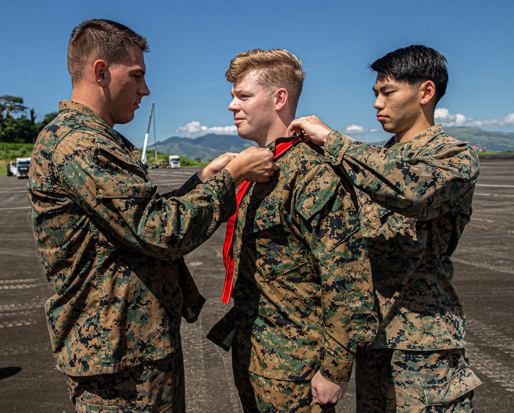 Combat Logistics Regiment 3 Marines conduct promotion ceremonies during Exercise KAMANDAG 6