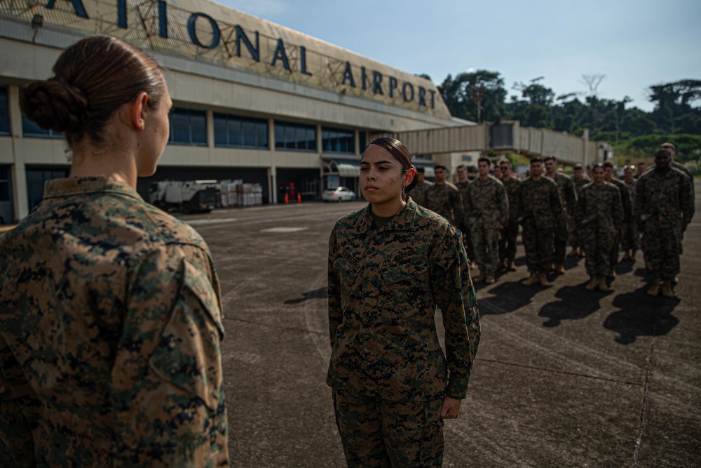 Combat Logistics Regiment 3 Marines conduct promotion ceremonies during Exercise KAMANDAG 6