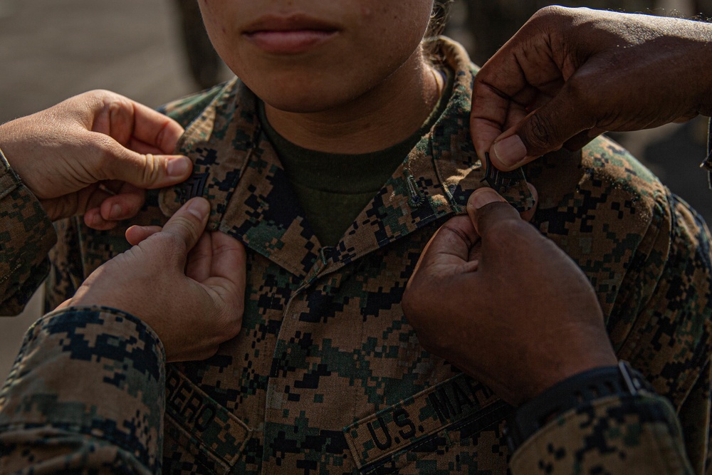 Combat Logistics Regiment 3 Marines conduct promotion ceremonies during Exercise KAMANDAG 6