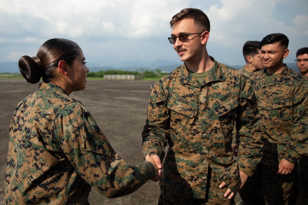 Combat Logistics Regiment 3 Marines conduct promotion ceremonies during Exercise KAMANDAG 6