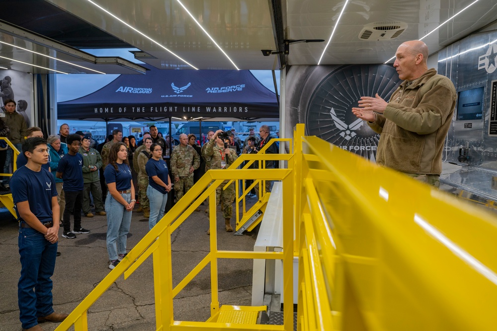 Gen. David W. Allvin leads swearing in ceremony as part of the 75th anniversary of the Air Force and 50th anniversary of Ballon Fiesta.