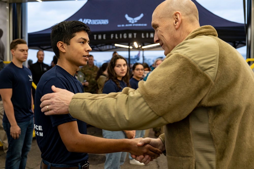 Gen. David W. Allvin leads swearing in ceremony as part of the 75th anniversary of the Air Force and 50th anniversary of Ballon Fiesta.