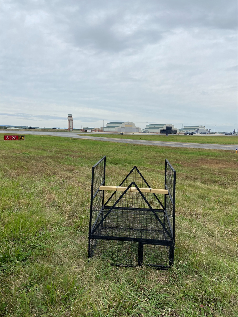 167th Airlift Wing Airmen build raptor traps to minimize damages and enhance safety