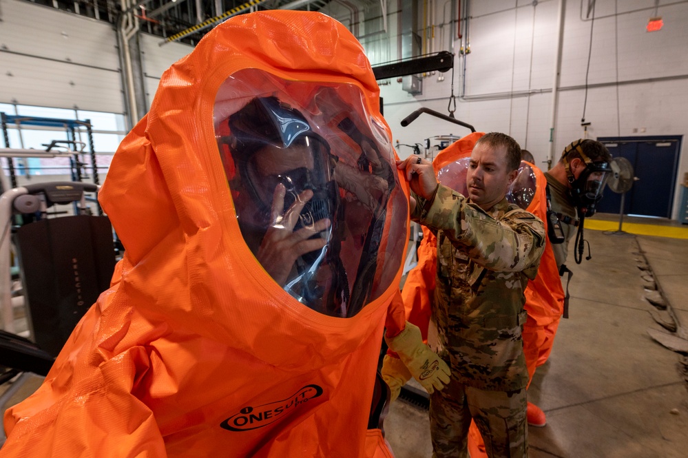 Hazardous materials incident exercise conducted to maintain readiness