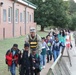 Soldiers Walk Students for the National Walk to School Day at Freedom Park School