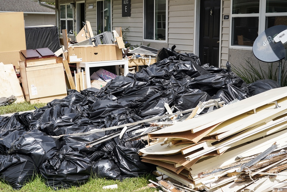Apartment Complex Damaged From Hurricane Ian