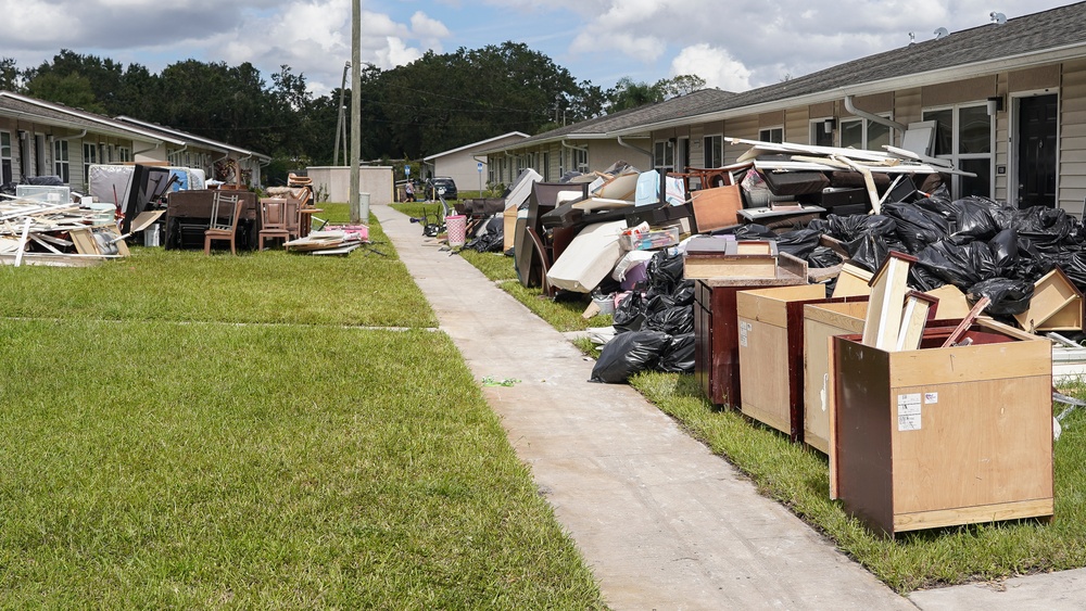 Apartment Complex Damaged From Hurricane Ian