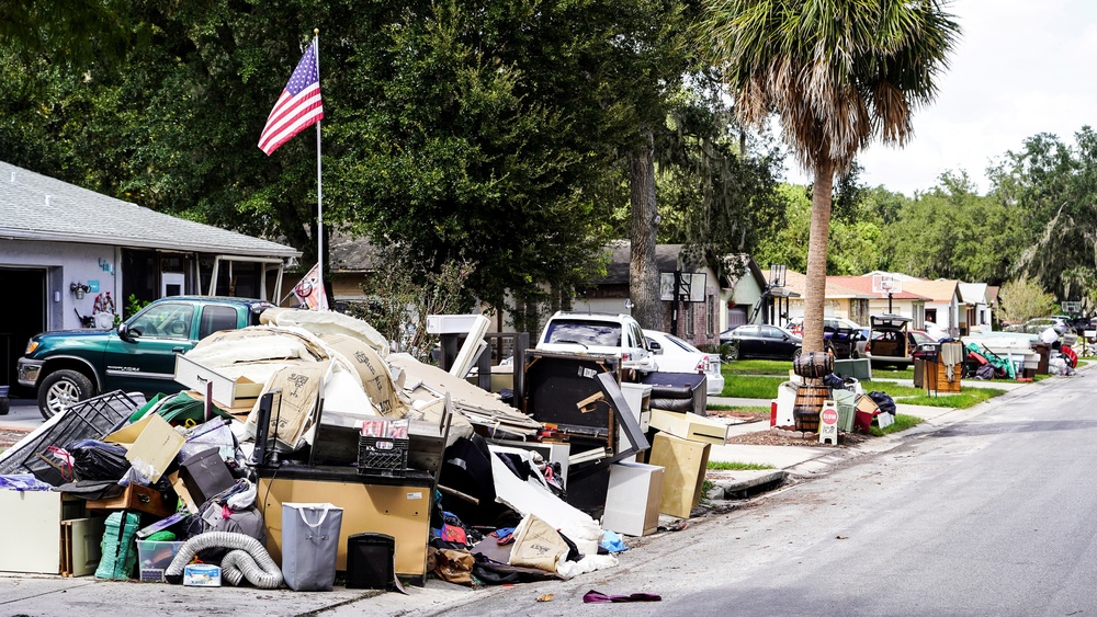 Apartment Complex Damaged From Hurricane Ian