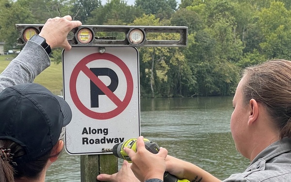 Volunteers clean Stark Knob Boat Ramp during National Public Lands Day