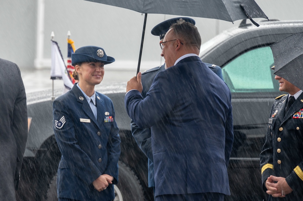 Vice President Harris Lands at Bradley Air National Guard Base