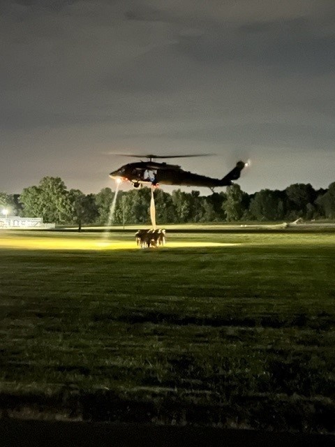 Dragon Masters take flight during Special Patrol Insertion Extraction System training