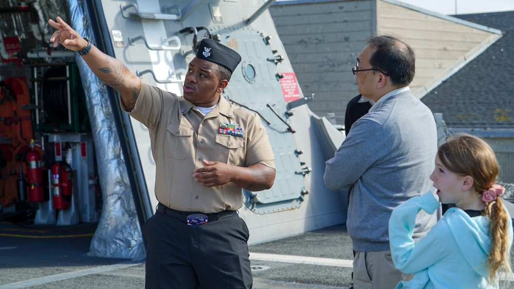 Sailor Shows Off Ship During SFFW