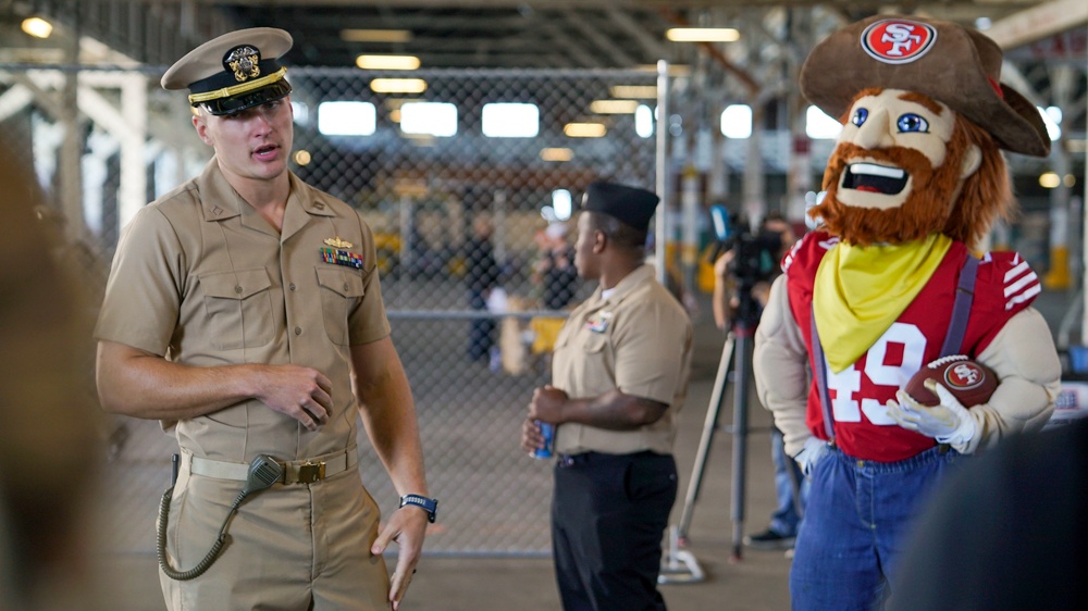 49ers Tour Navy Ship During San Francisco Fleet Week