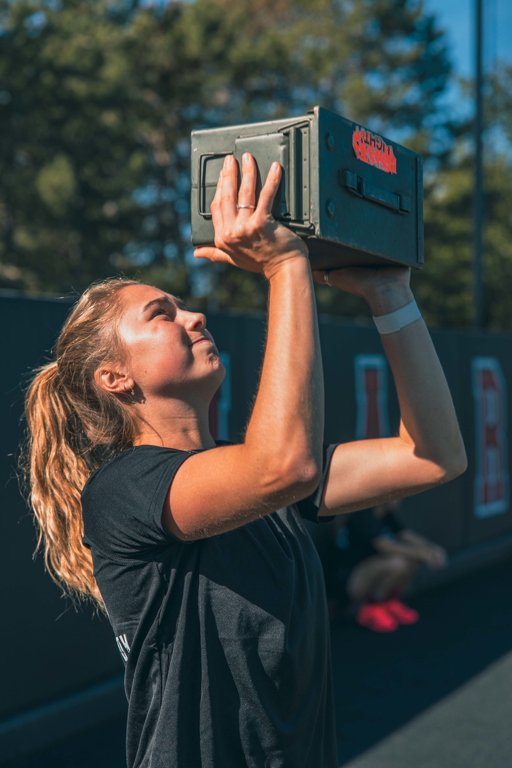 Boston Marines host Harvard field hockey team building