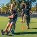 Boston Marines host Harvard field hockey team building