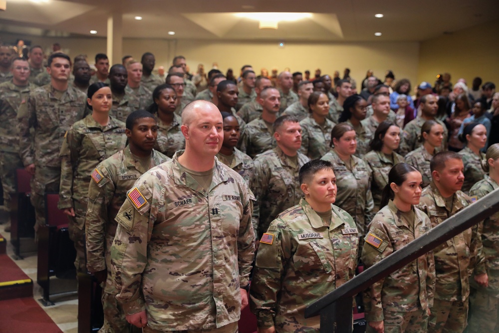 237th Brigade Support Battalion Soldiers attend deployment ceremony