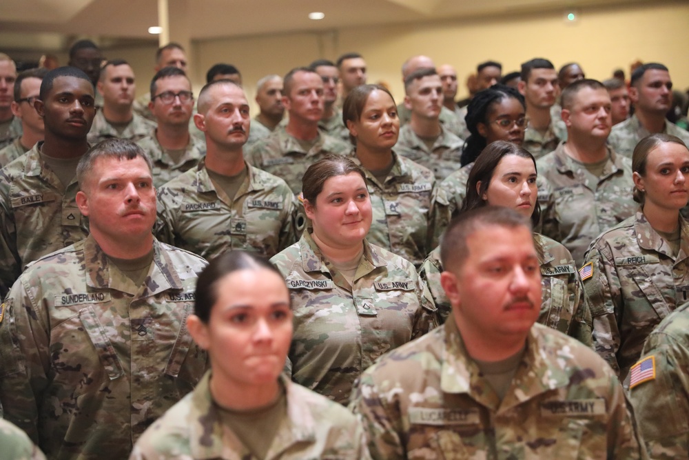 237th Brigade Support Battalion Soldiers attend deployment ceremony