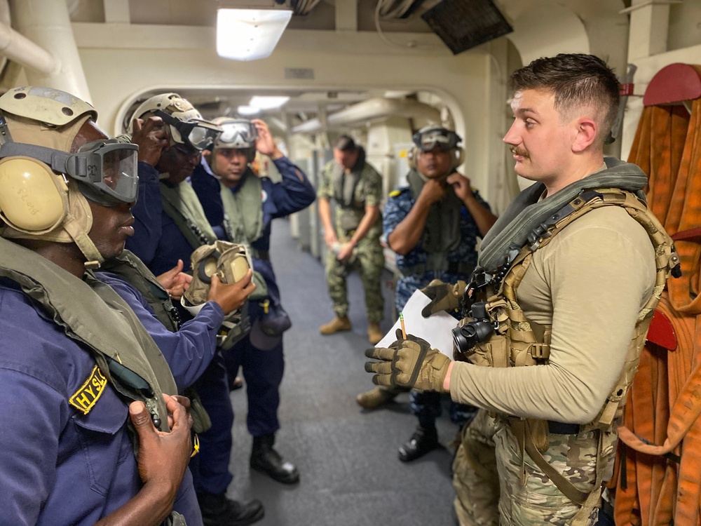 USS Mesa Verde and Surinamese Navy Work Together in the Caribbean Sea