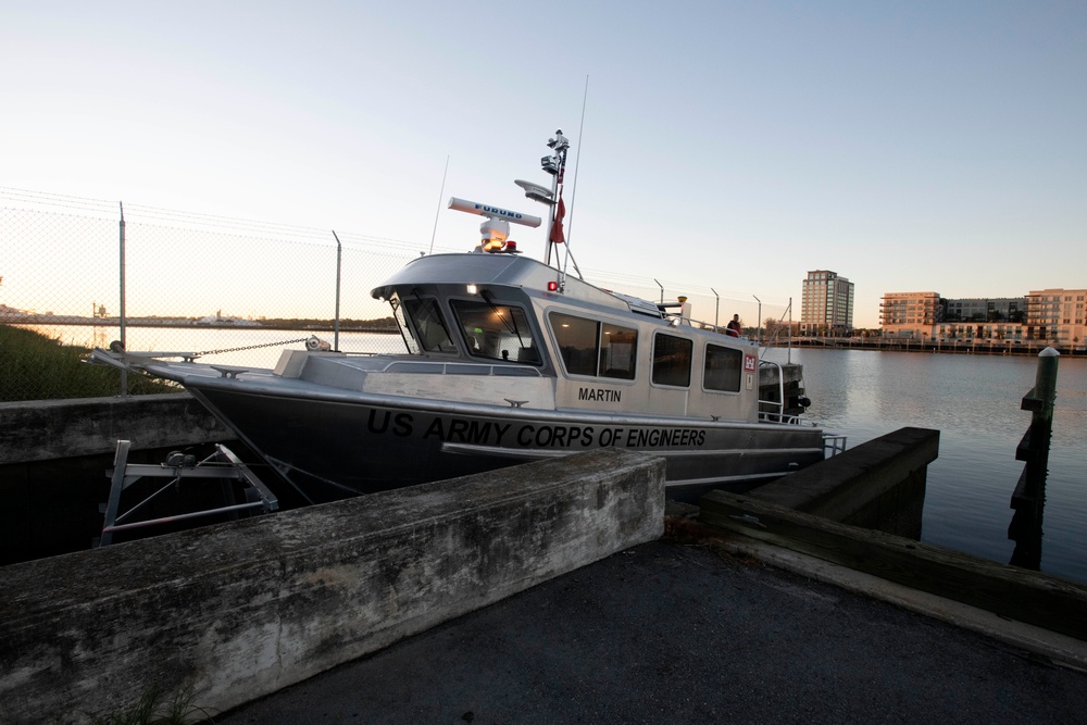 Hydrographic survey vessels launched in response to Hurricane Ian