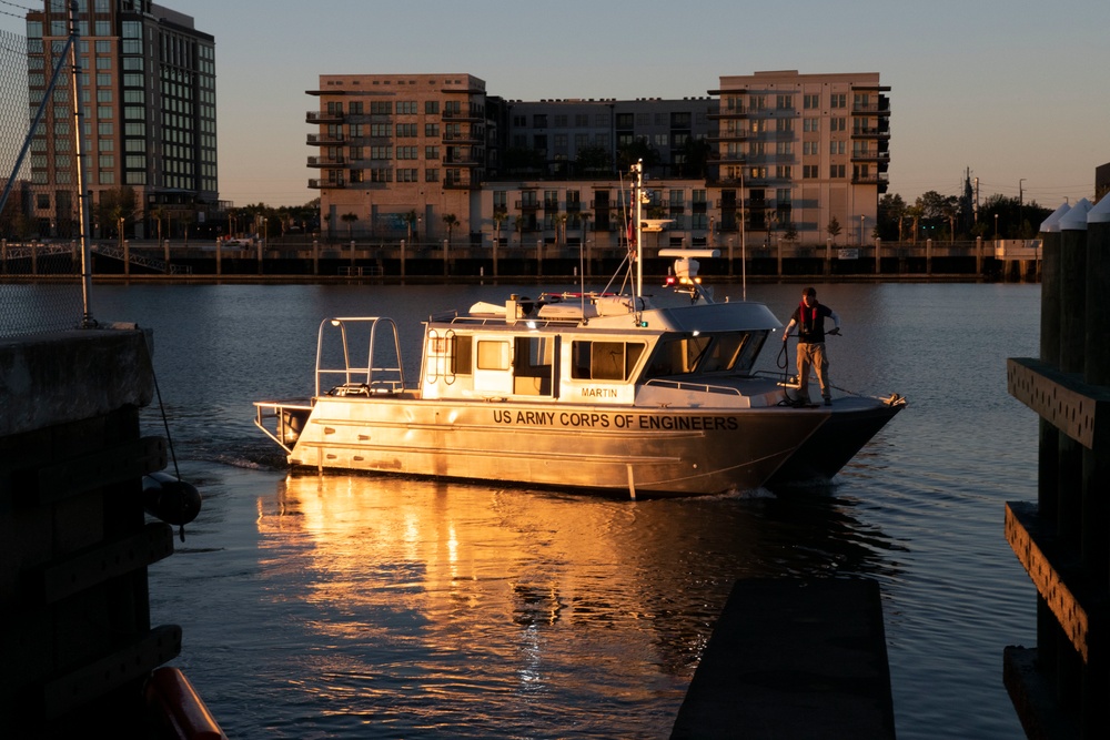 Hydrographic survey vessels launched in response to Hurricane Ian