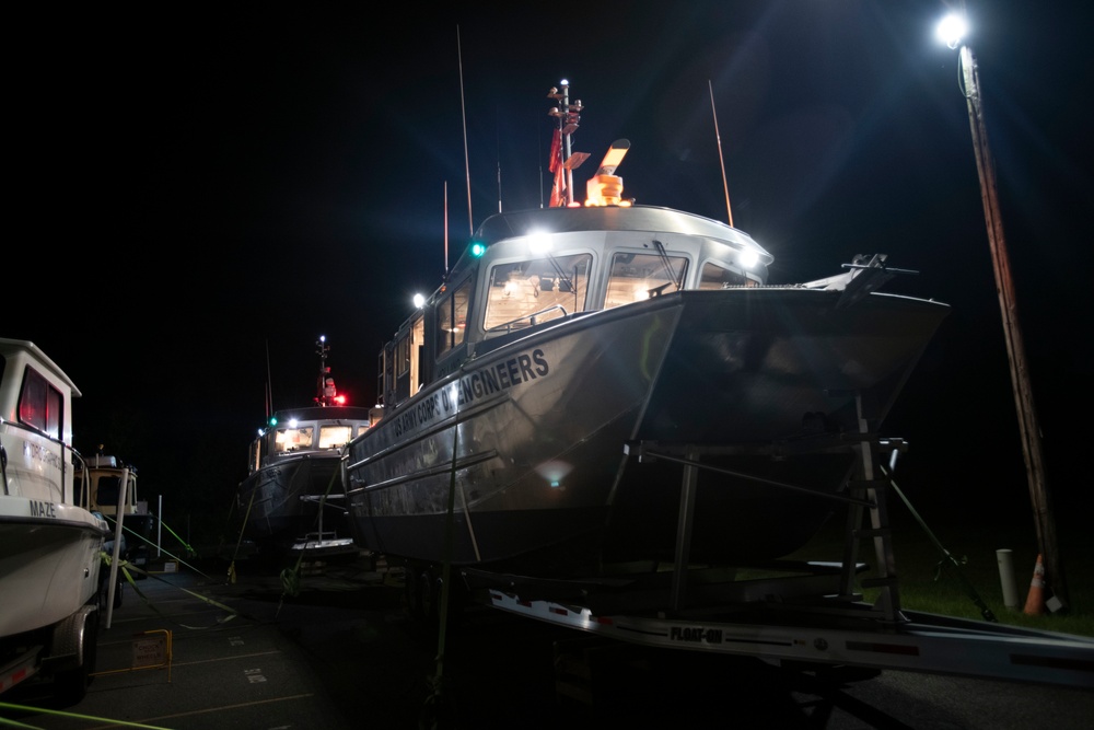 Hydrographic survey vessels launched in response to Hurricane Ian