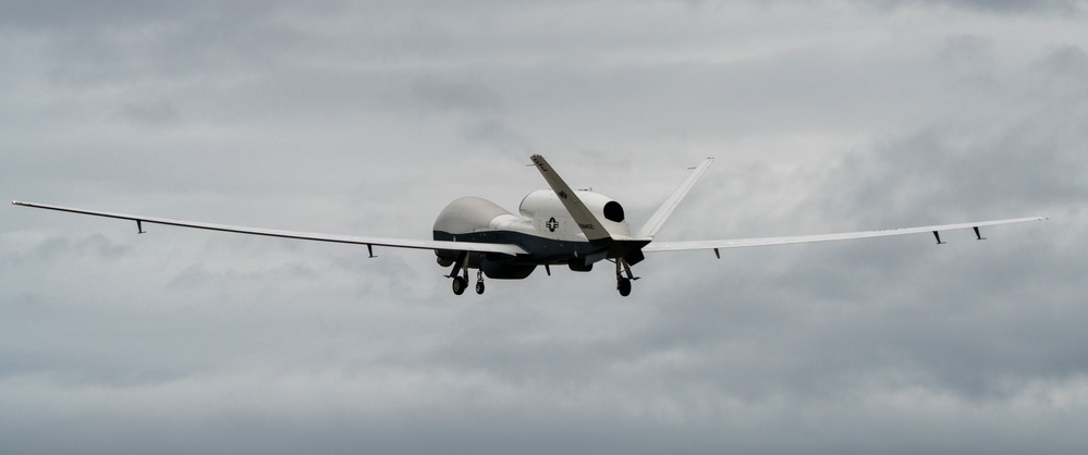 U.S. Navy MQ-4C Triton departs MCAS Iwakuni