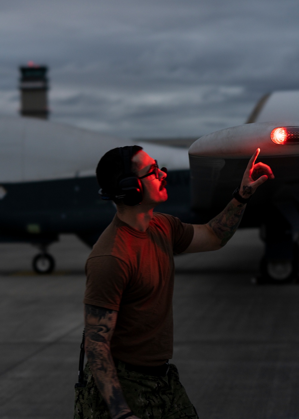 U.S. Navy MQ-4C Triton departs MCAS Iwakuni