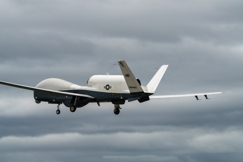 U.S. Navy MQ-4C Triton departs MCAS Iwakuni