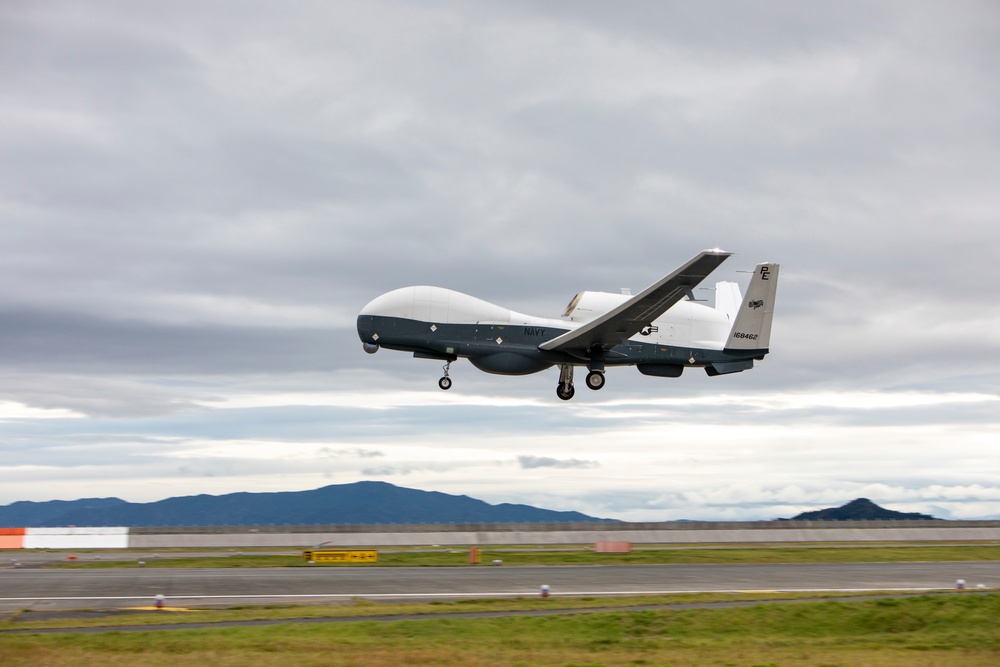 U.S. Navy MQ-4C Triton departs MCAS Iwakuni