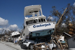 Damage boats and debris in Fort Myers