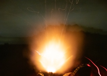 Night Barrage With 120mm Mortars