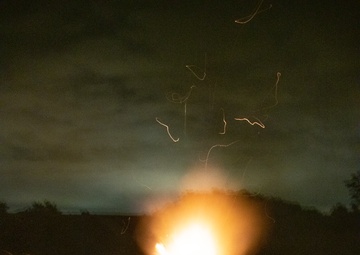 Night Barrage With 120mm Mortars