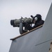 U.S. Sailor Stands A Lookout Watch