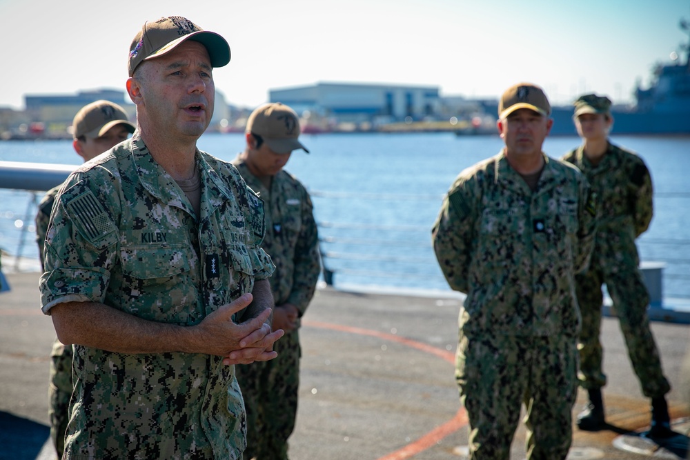 Dvids - Images - Vadm James Kilby Visits Uss Sioux City Following The 