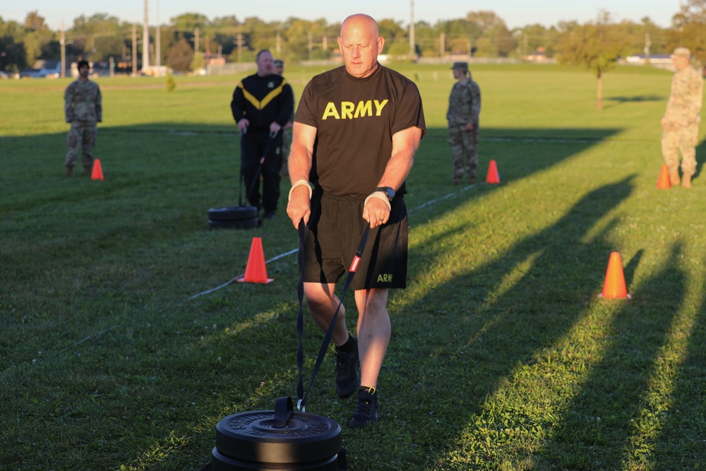 Ohio National Guard Soldiers conduct Army Combat Fitness Test prior to deployment