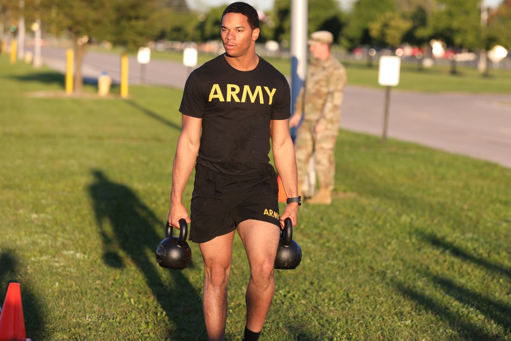 Ohio National Guard Soldiers conduct Army Combat Fitness Test prior to deployment