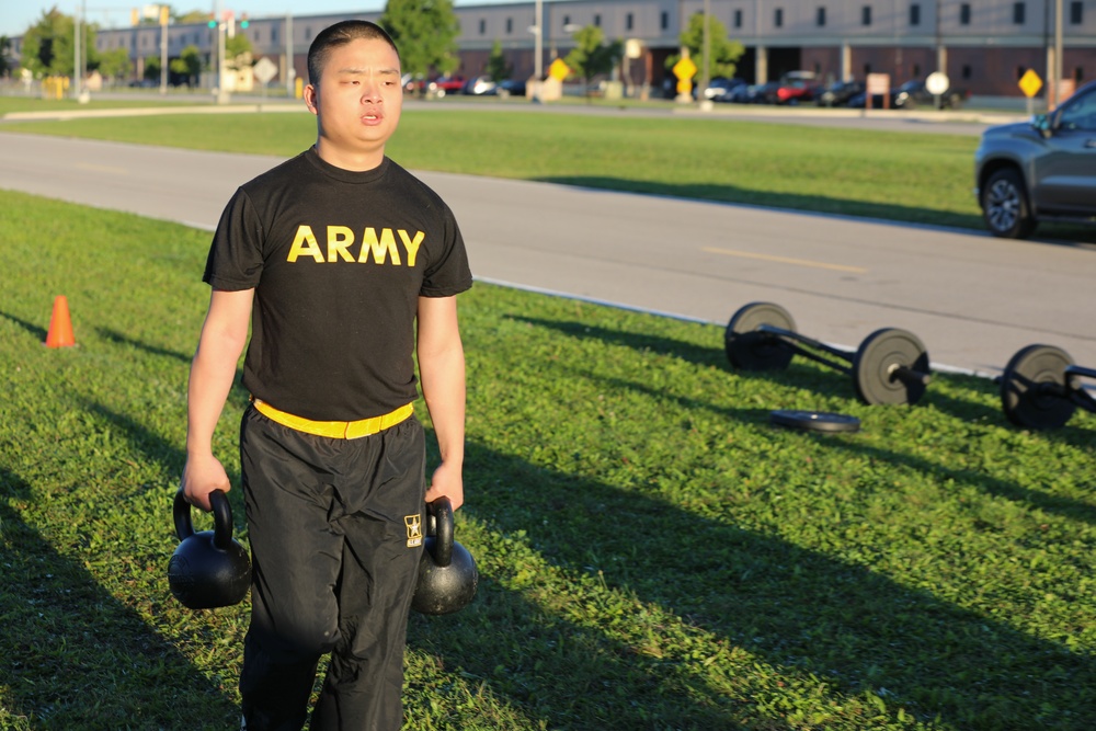 Ohio National Guard Soldiers conduct Army Combat Fitness Test prior to deployment