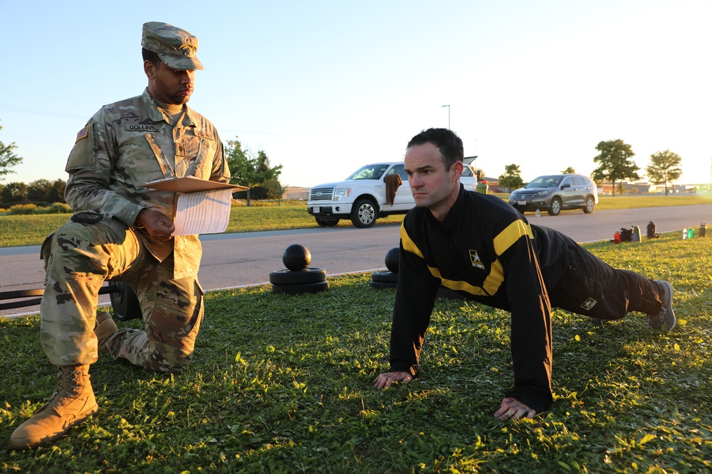 Ohio National Guard Soldiers conduct Army Combat Fitness Test prior to deployment