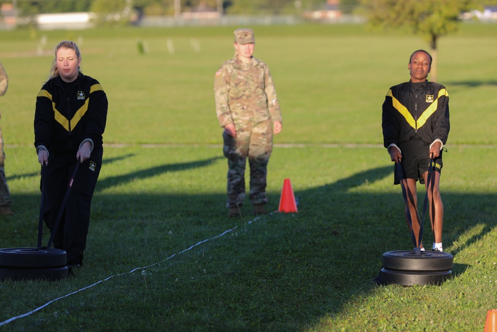 Ohio National Guard Soldiers conduct Army Combat Fitness Test prior to deployment