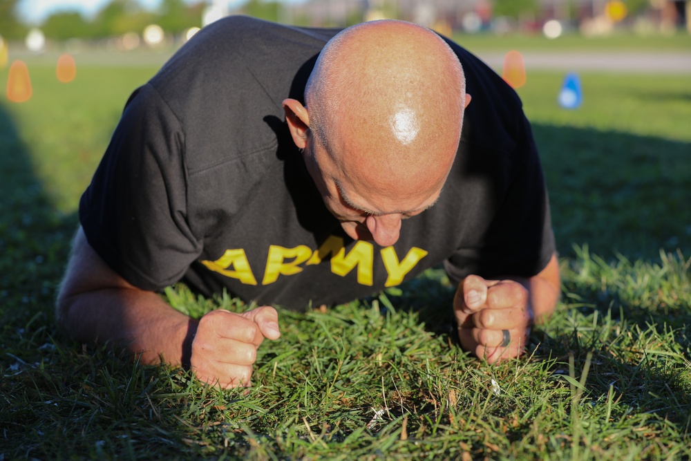 Ohio National Guard Soldiers conduct Army Combat Fitness Test prior to deployment