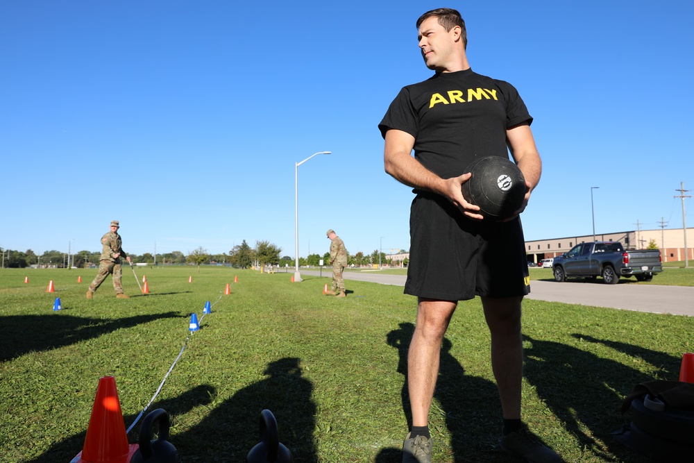 Ohio National Guard Soldiers conduct Army Combat Fitness Test prior to deployment