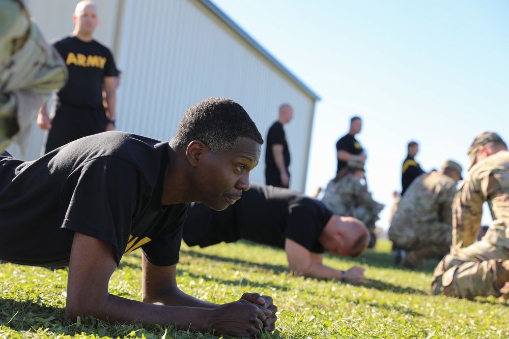 Ohio National Guard Soldiers conduct Army Combat Fitness Test prior to deployment