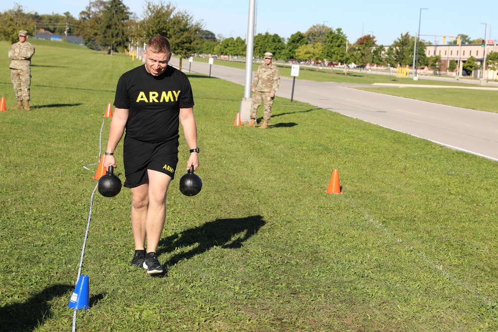 Ohio National Guard Soldiers conduct Army Combat Fitness Test prior to deployment