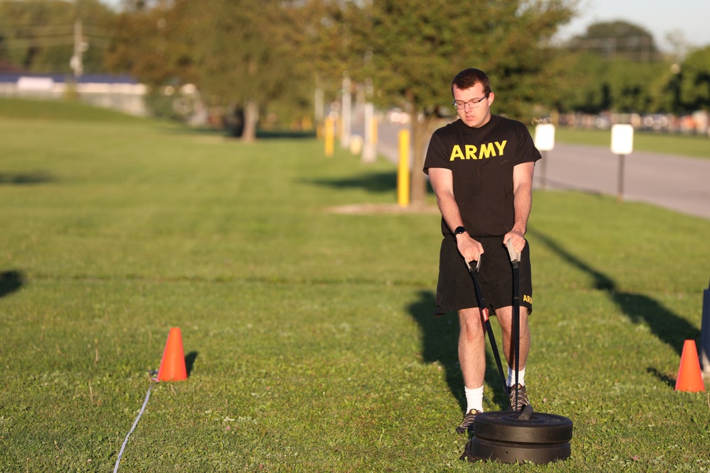 Ohio National Guard Soldiers conduct Army Combat Fitness Test prior to deployment