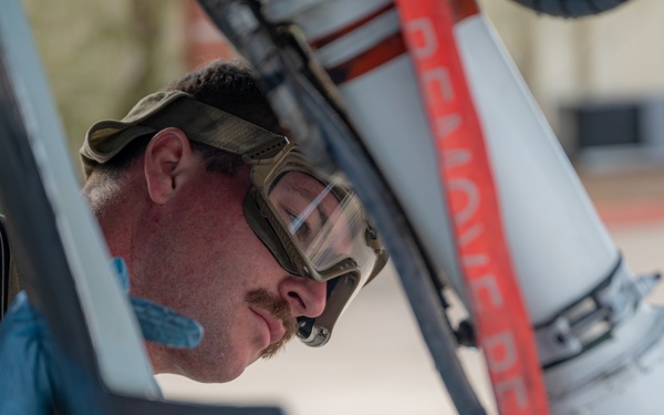 A-10 Demonstration Team washes an A-10