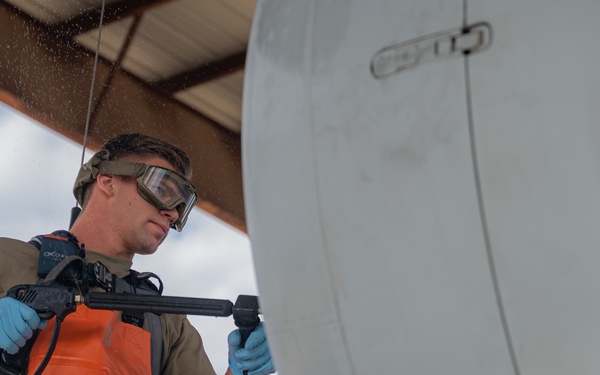 A-10 Demonstration Team washes an A-10