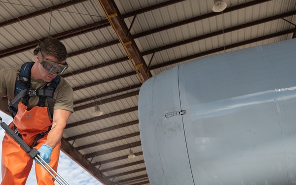 A-10 Demonstration Team washes an A-10