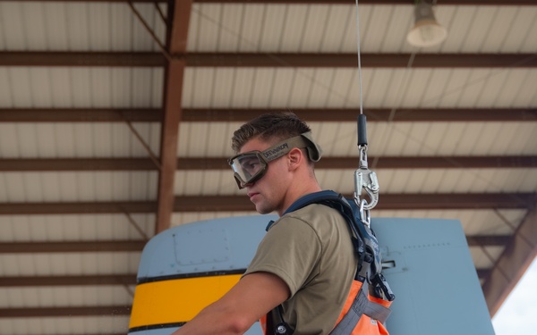A-10 Demonstration Team washes an A-10