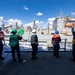 USS Arlington receives supplies from USNS Medgar Evers
